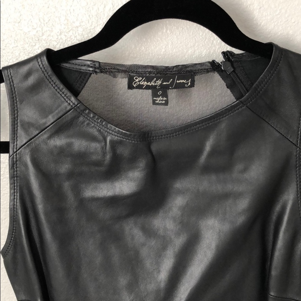 NWOT Elizabeth & James BTD Lamb Leather Dress Sz 0 - Picture 5 of 7